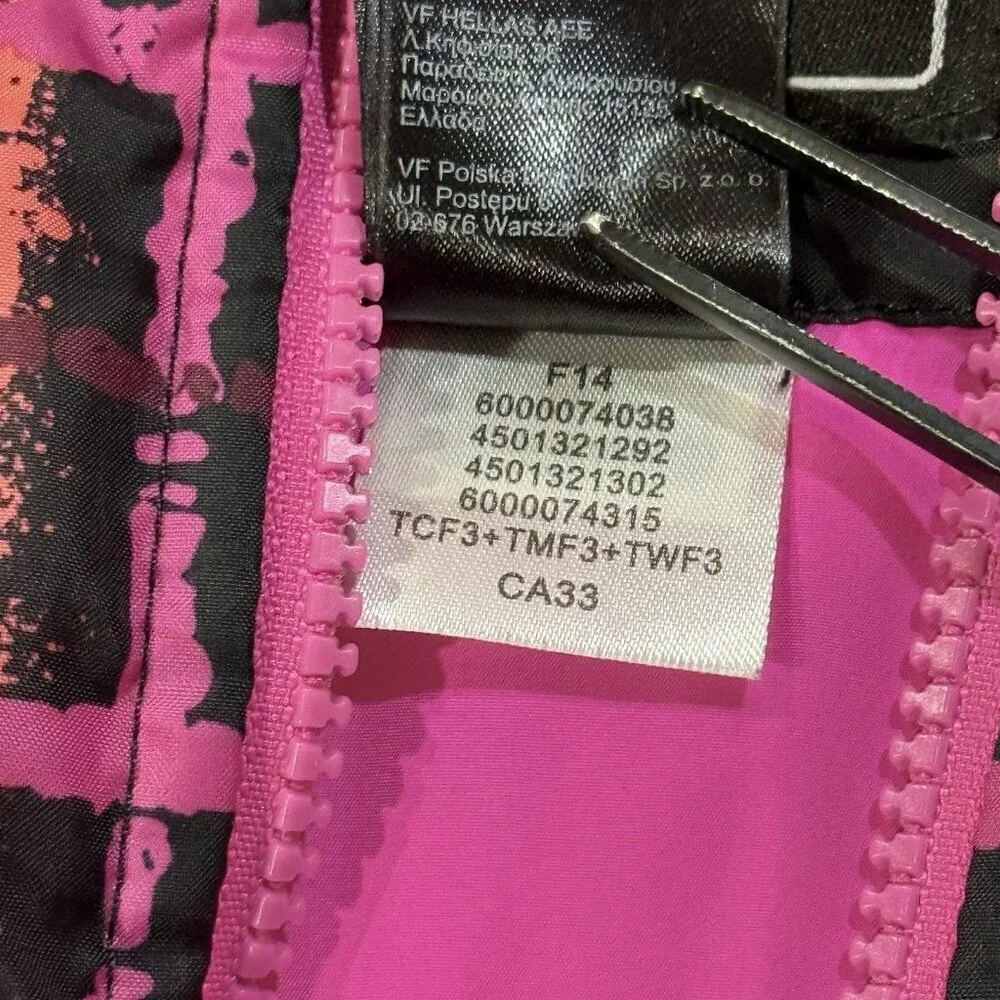 The North Face Zoe Girls Size XL Pink Plaid CA33 Triclimate Inner Jacket